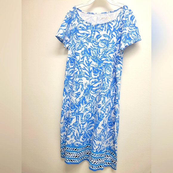 Lilly Pulitzer Dresses & Skirts - Lilly Pulitzer Blue Pina Cotton Marlow XS Floral Dress